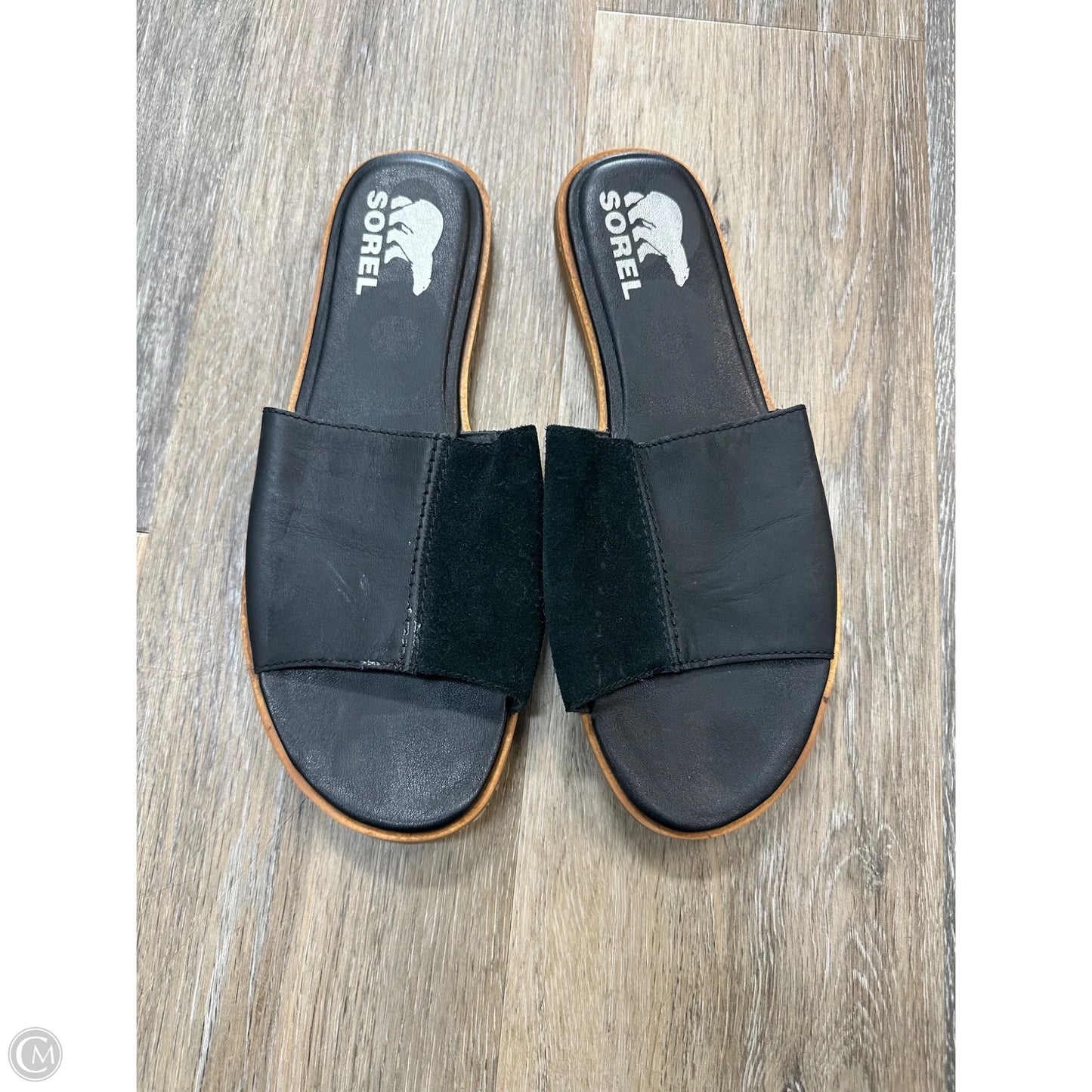 Sandals Flats By Sorel In Black, Size: 9