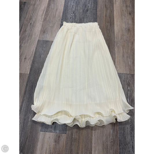 Skirt Midi By Anthropologie In Yellow, Size: Xxs