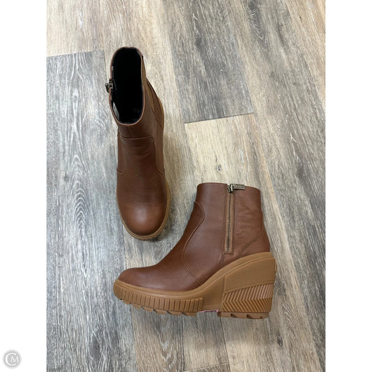 Boots Ankle Heels By Sorel In Brown, Size: 9