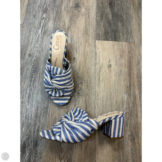 Sandals Heels Block By Sam Edelman In Striped Pattern, Size: 8