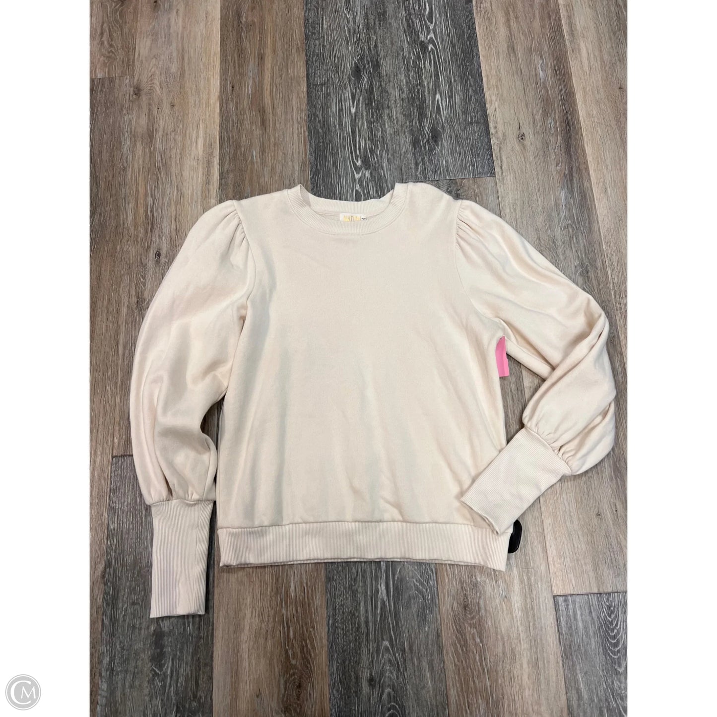 Top Long Sleeve By Nation In Cream, Size: Xs