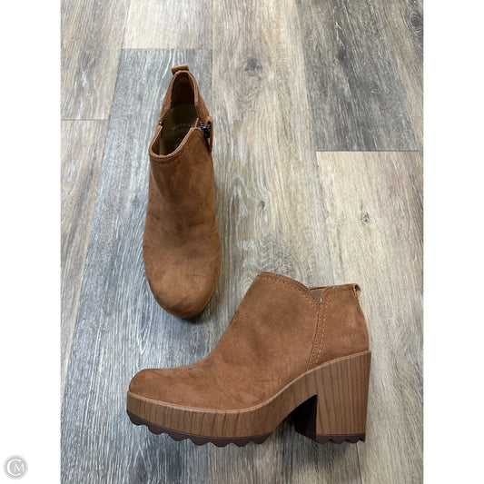 Boots Ankle Heels By Dr Scholls In Brown, Size: 6.5