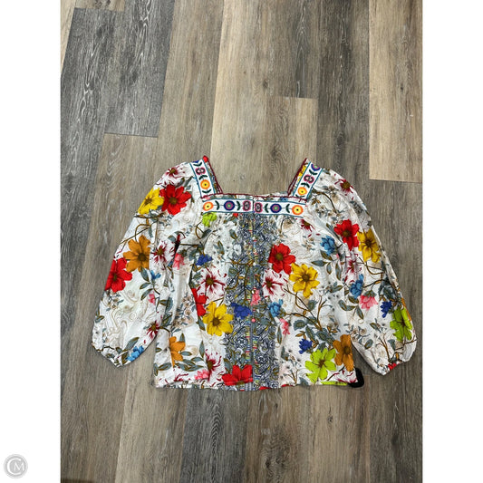 Blouse Long Sleeve By Grand And Greene In Multi-colored, Size: S