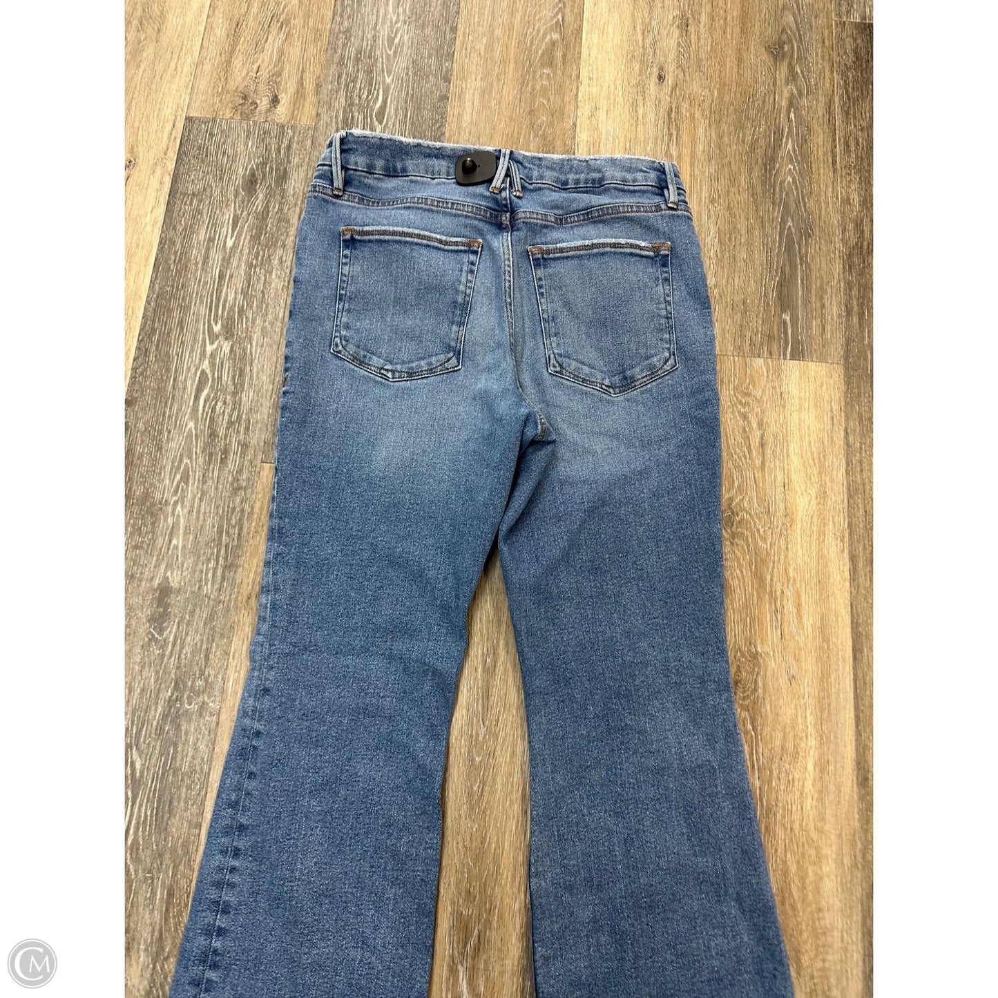 Jeans Flared By Good American In Blue Denim, Size: 12