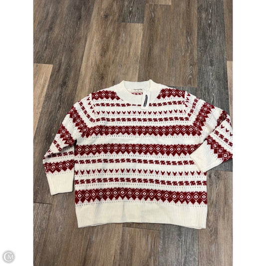 Sweater By Impressions In Red & White, Size: S
