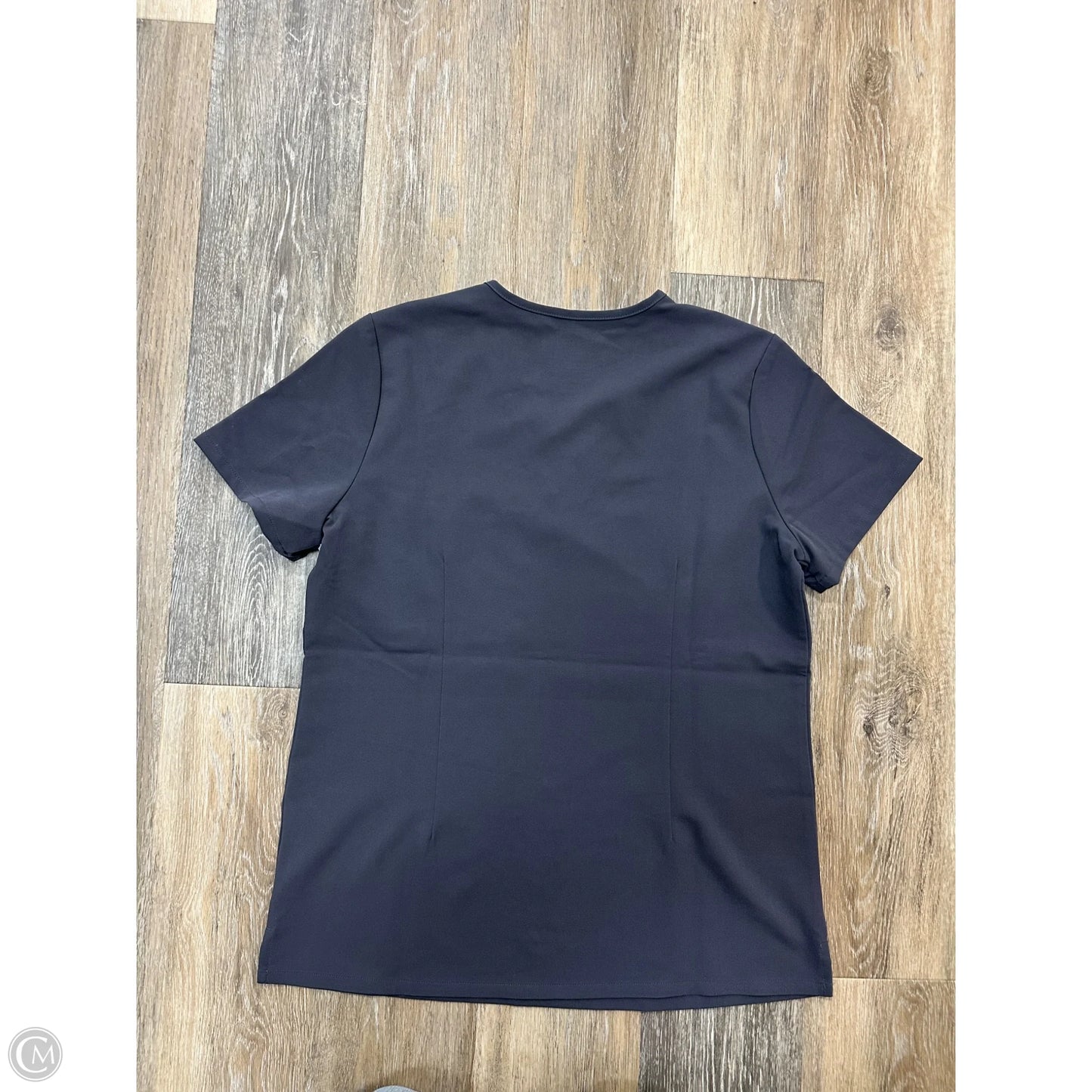 Athletic Top Short Sleeve By Figs In Grey, Size: S