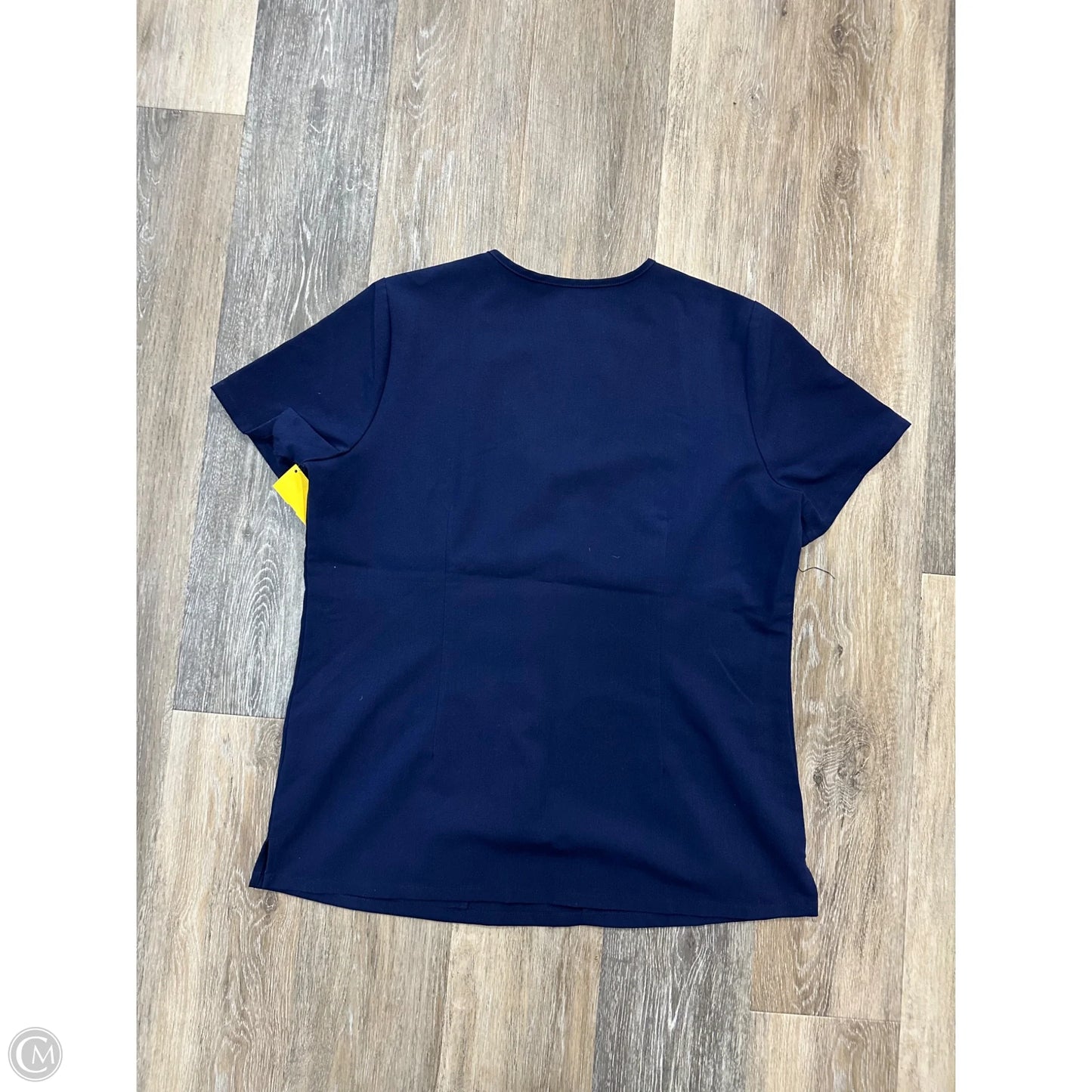 Athletic Top Short Sleeve By Figs In Navy, Size: M