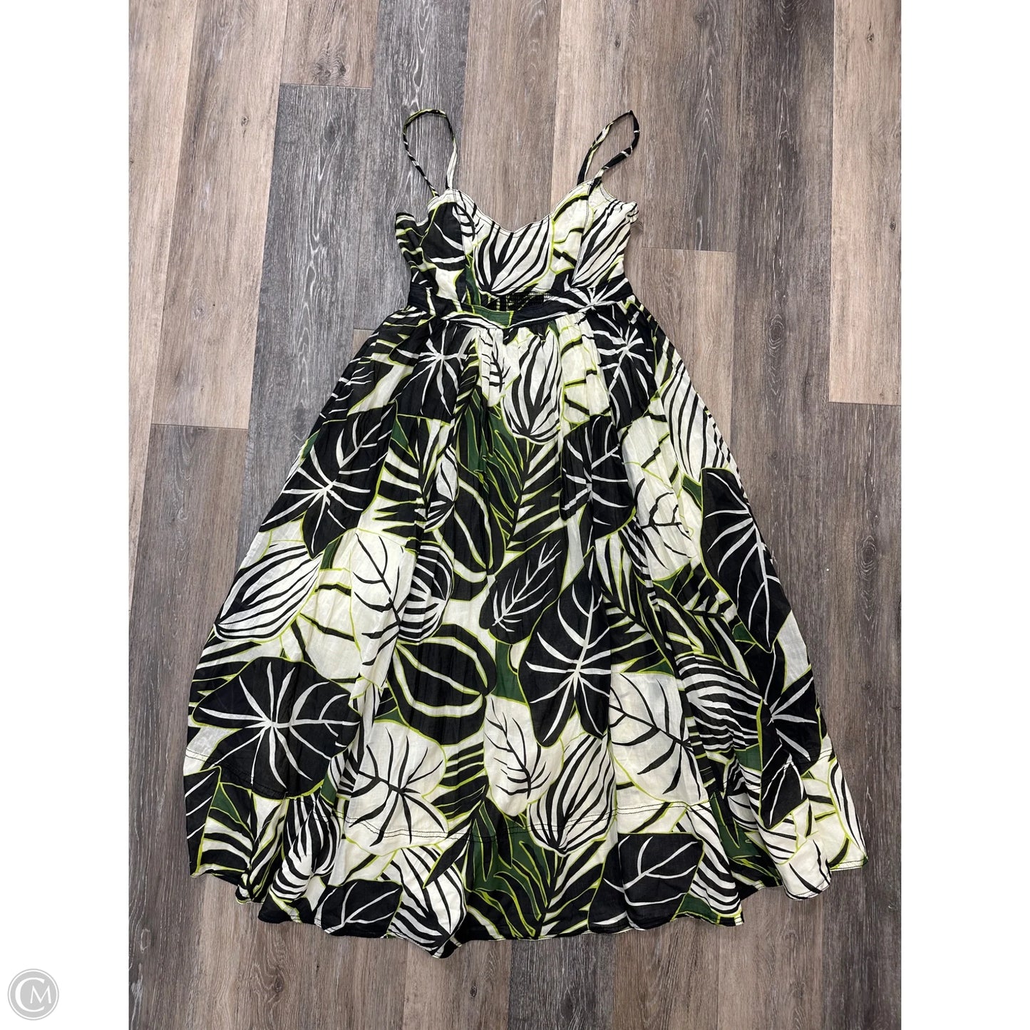 Dress Casual Maxi By Joie In Black & Green, Size: 12