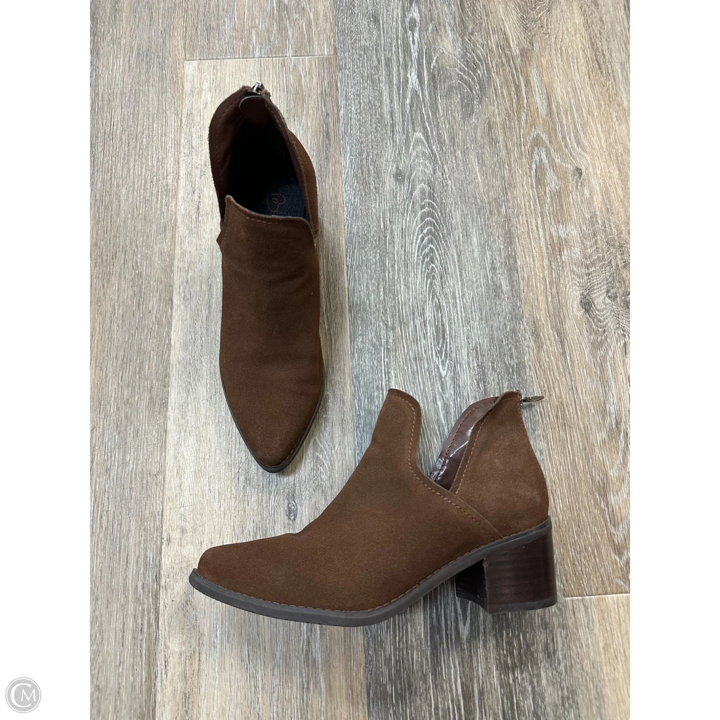 Boots Ankle Heels By Blondo In Brown, Size: 7.5