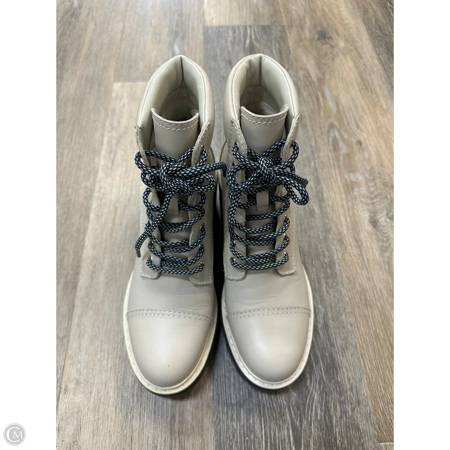 Boots Ankle Heels By Marc Fisher In Cream, Size: 7.5