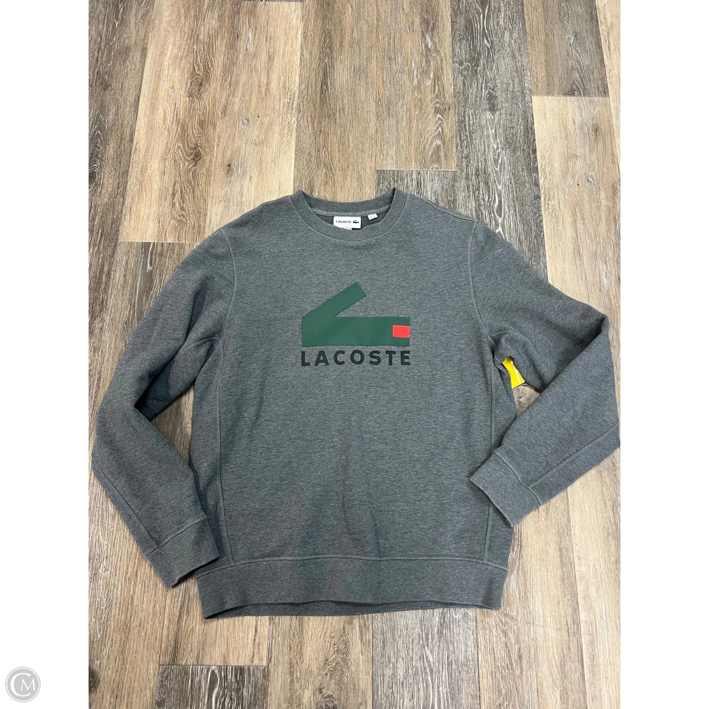 Sweatshirt Crewneck By Lacoste In Grey, Size: L