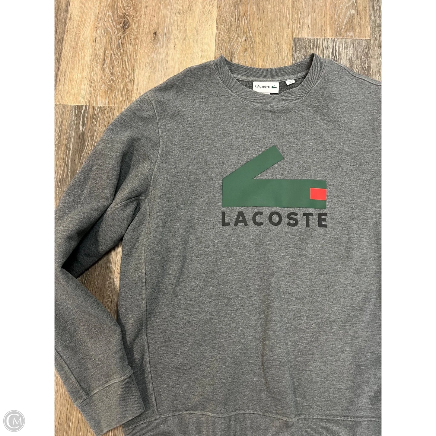 Sweatshirt Crewneck By Lacoste In Grey, Size: L