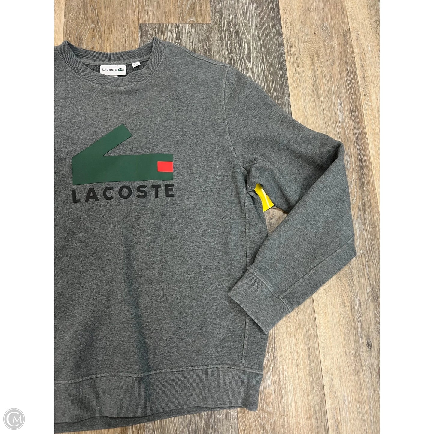 Sweatshirt Crewneck By Lacoste In Grey, Size: L