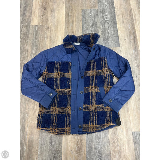 Jacket Shirt By Crave Designs In Blue, Size: S