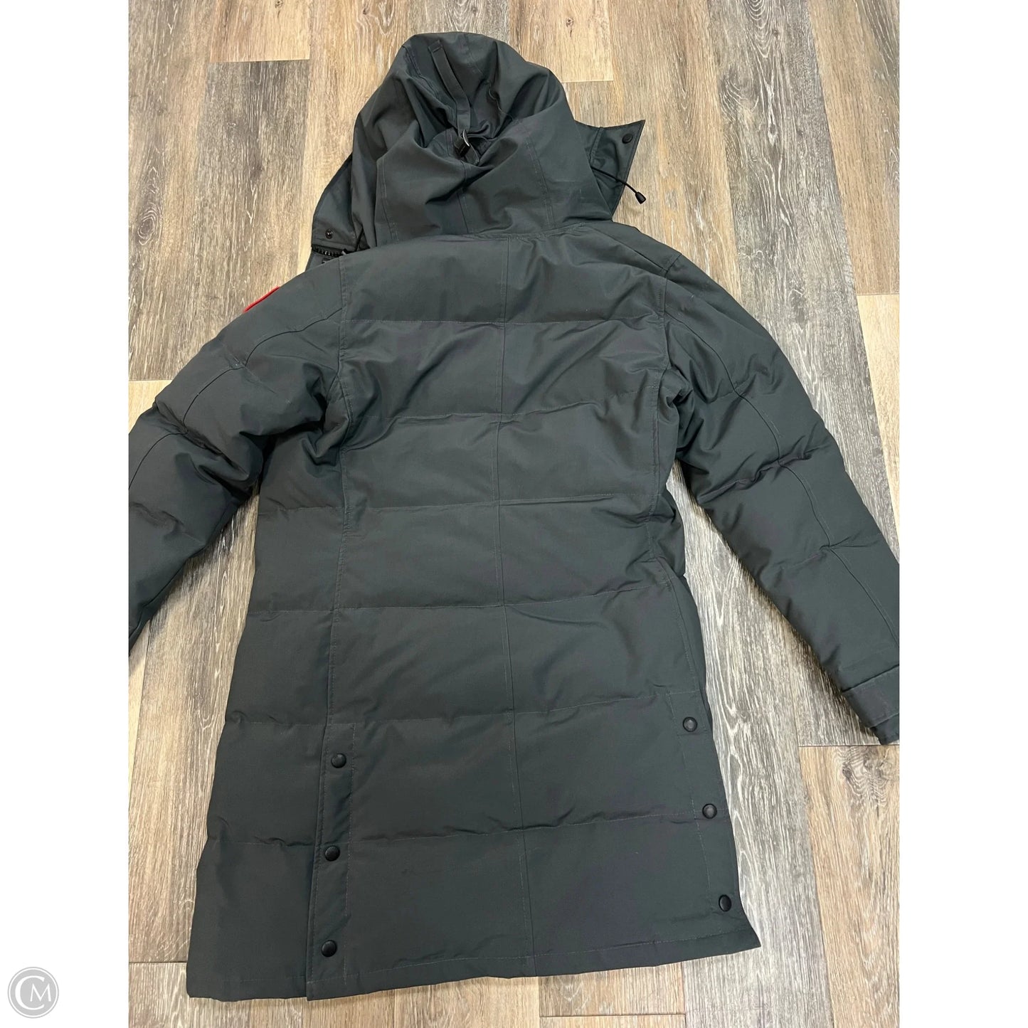 Coat Luxury Designer By Canada Goose In Grey, Size: L