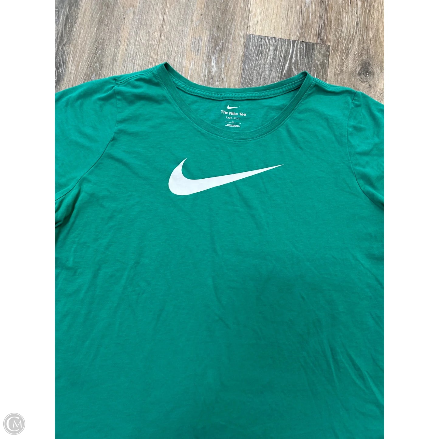 Athletic Top Short Sleeve By Nike In Green, Size: 1x