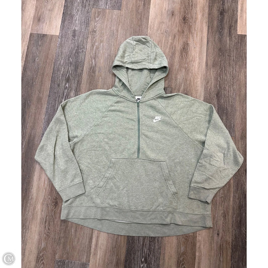 Athletic Sweatshirt Hoodie By Nike In Green, Size: Xl