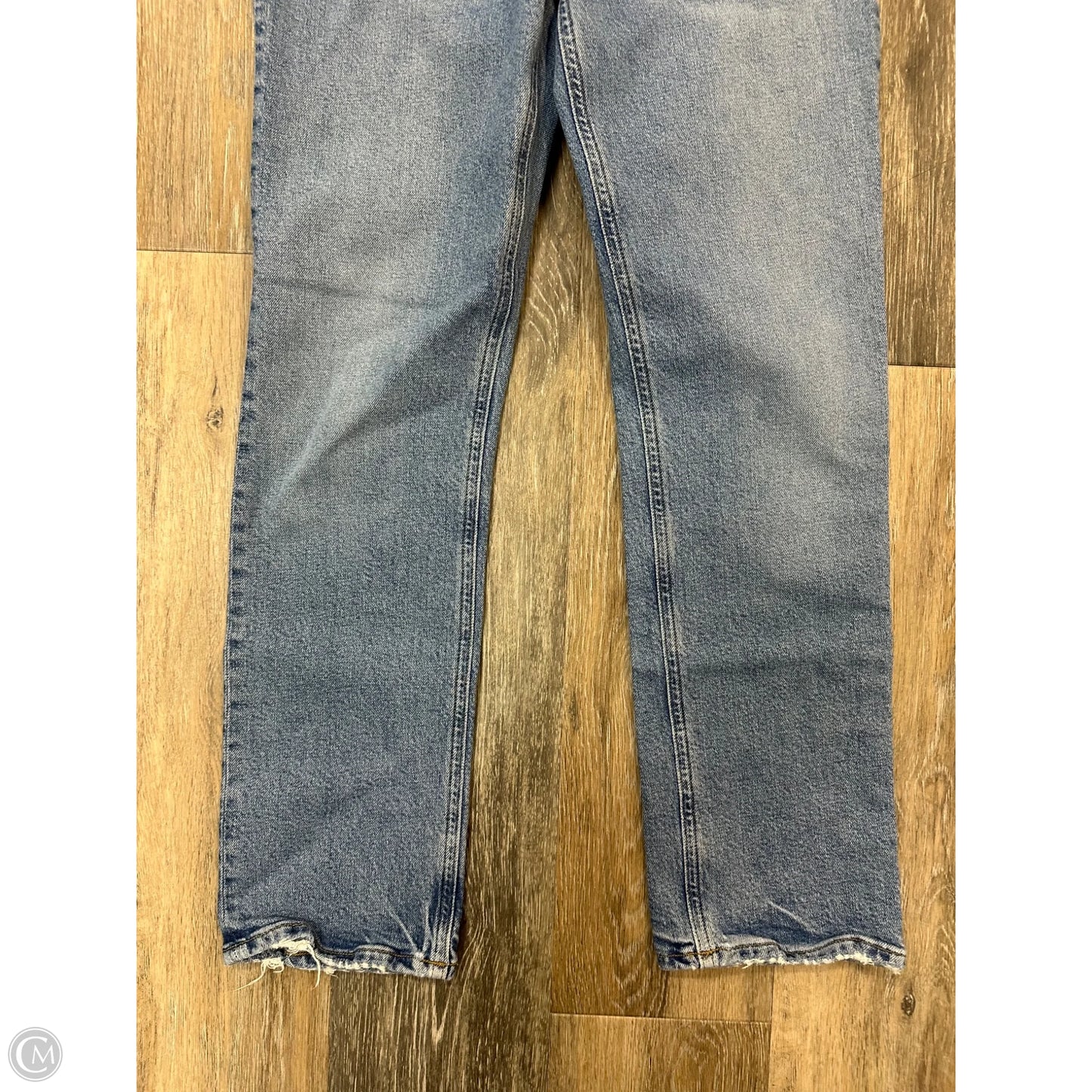 Jeans Straight By Agolde In Blue Denim, Size: 4