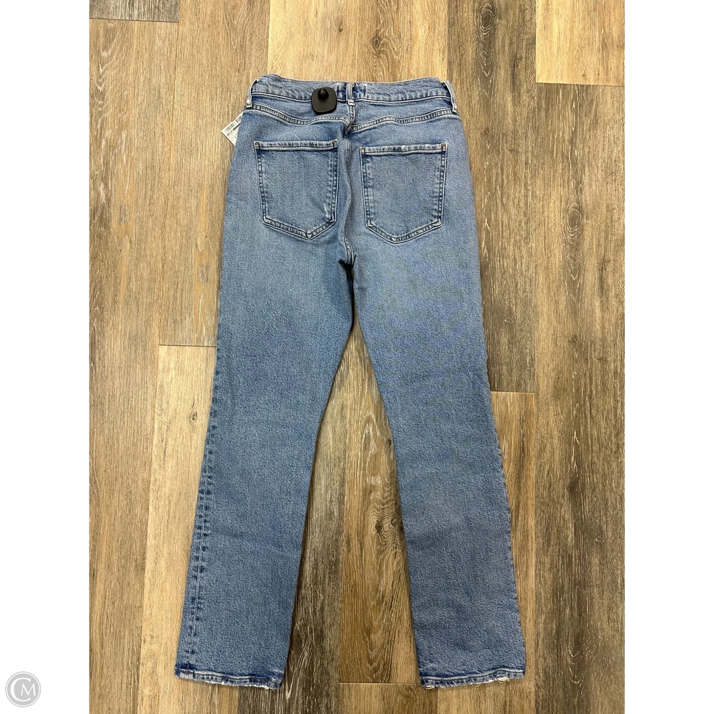 Jeans Straight By Agolde In Blue Denim, Size: 4