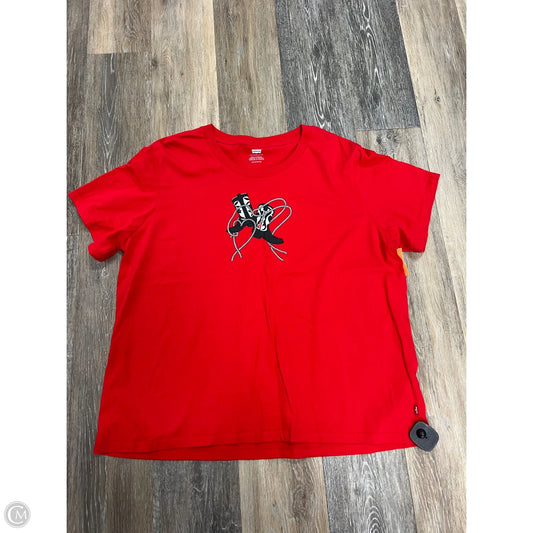 Top Short Sleeve By Levis In Red, Size: 2x