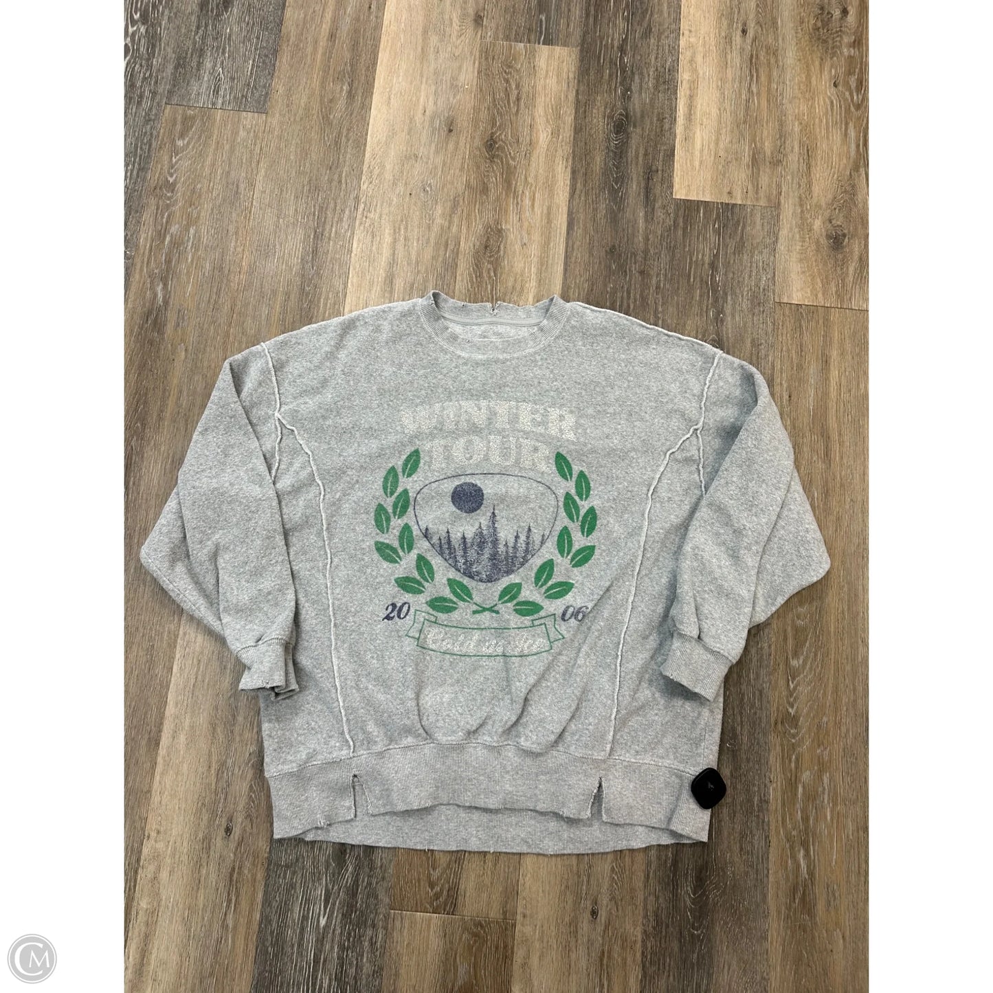 Top Long Sleeve By Aerie In Grey, Size: S