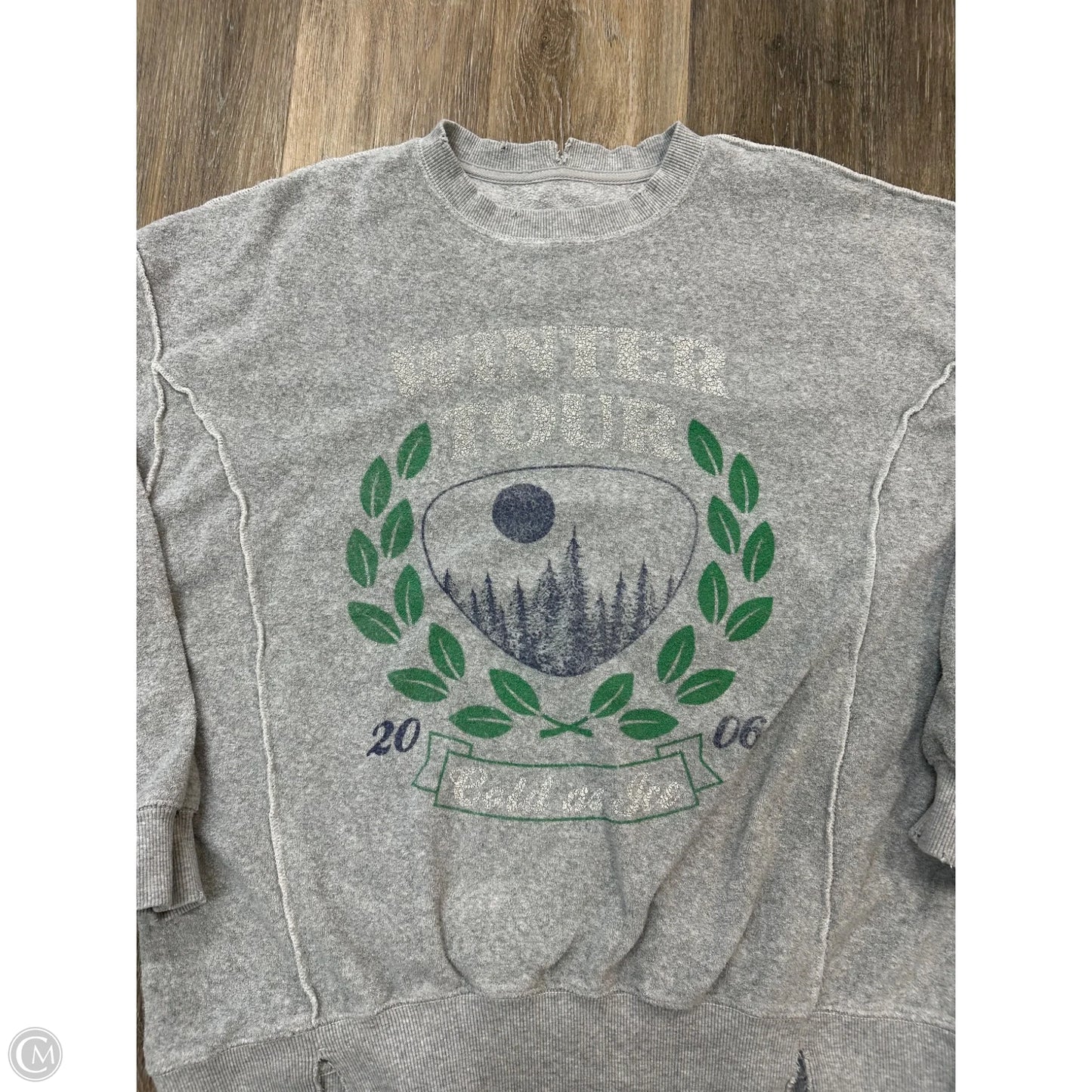 Top Long Sleeve By Aerie In Grey, Size: S