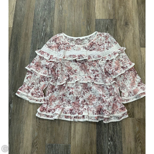 Blouse Long Sleeve By Shabby Chic In Multi-colored, Size: Xl