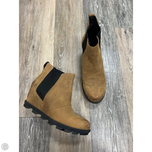 Boots Ankle Heels By Sorel In Brown, Size: 10