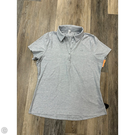 Athletic Top Short Sleeve By Under Armour In Grey, Size: Xl