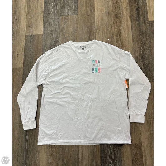 Top Long Sleeve By Lakegirl In White, Size: Xxl