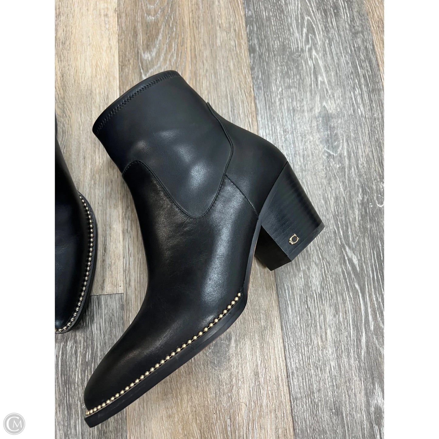 Boots Designer By Coach In Black, Size: 9.5