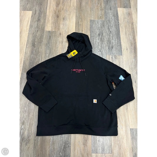 Athletic Sweatshirt Hoodie By Carhartt In Black, Size: Xxl
