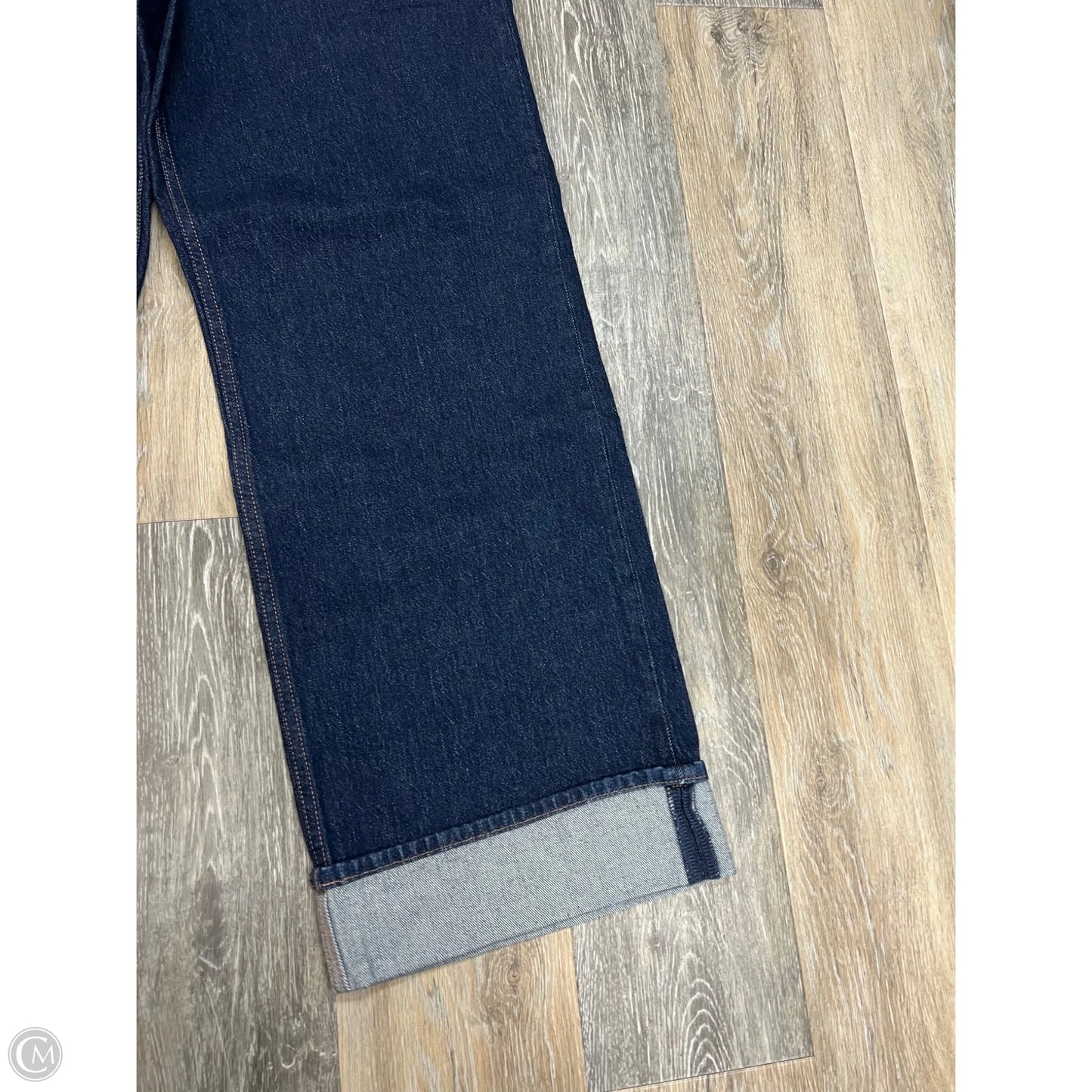 -Jeans Wide Leg By Abercrombie And Fitch In Blue Denim, Size: 14/32