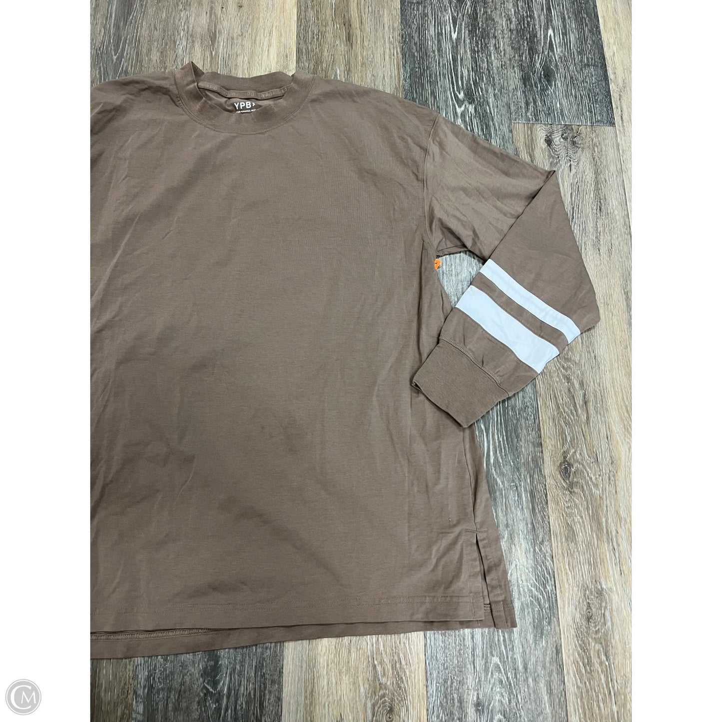Top Long Sleeve By Ypb In Tan, Size: Xl