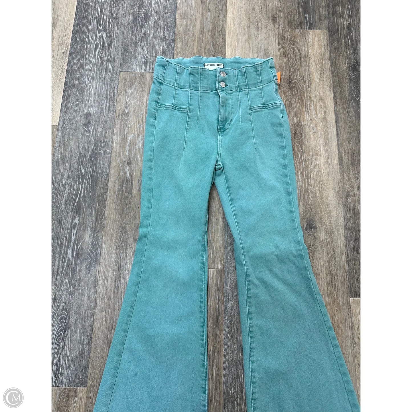 Jeans Flared By We The Free In Green Denim, Size: 4