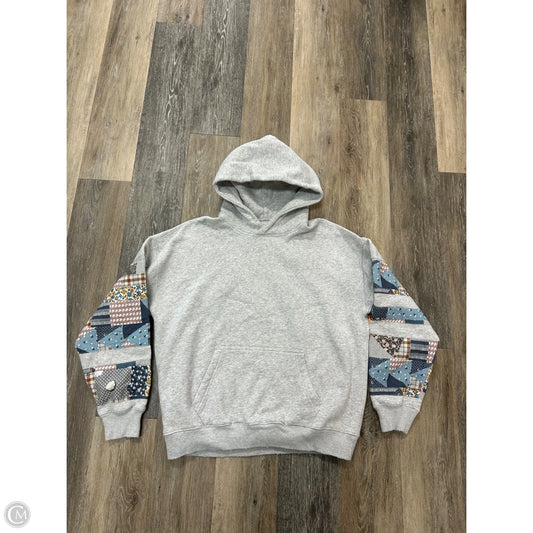 Sweatshirt Hoodie By Abercrombie And Fitch In Grey, Size: S
