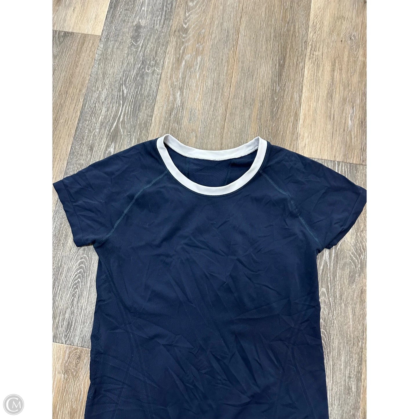 Athletic Top Short Sleeve By Athleta In Blue, Size: M