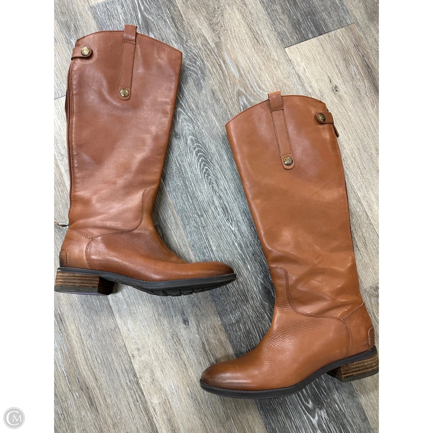 Boots Knee Heels By Sam Edelman In Brown, Size: 8