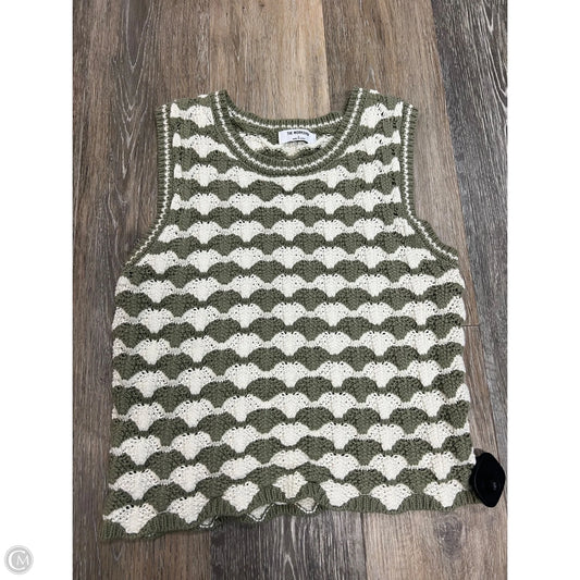 Tank Top By The Workshop In Green & White, Size: L