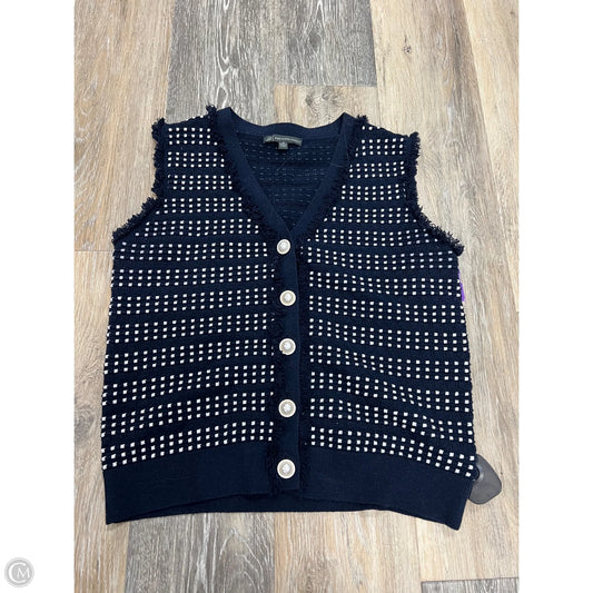 Vest Sweater By Adrianna Papell In Blue, Size: M