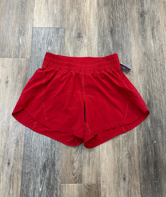 Athletic Shorts By Lululemon In Red, Size: 8