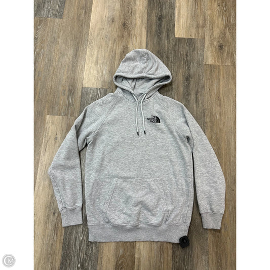 Athletic Sweatshirt Hoodie By The North Face In Grey, Size: M