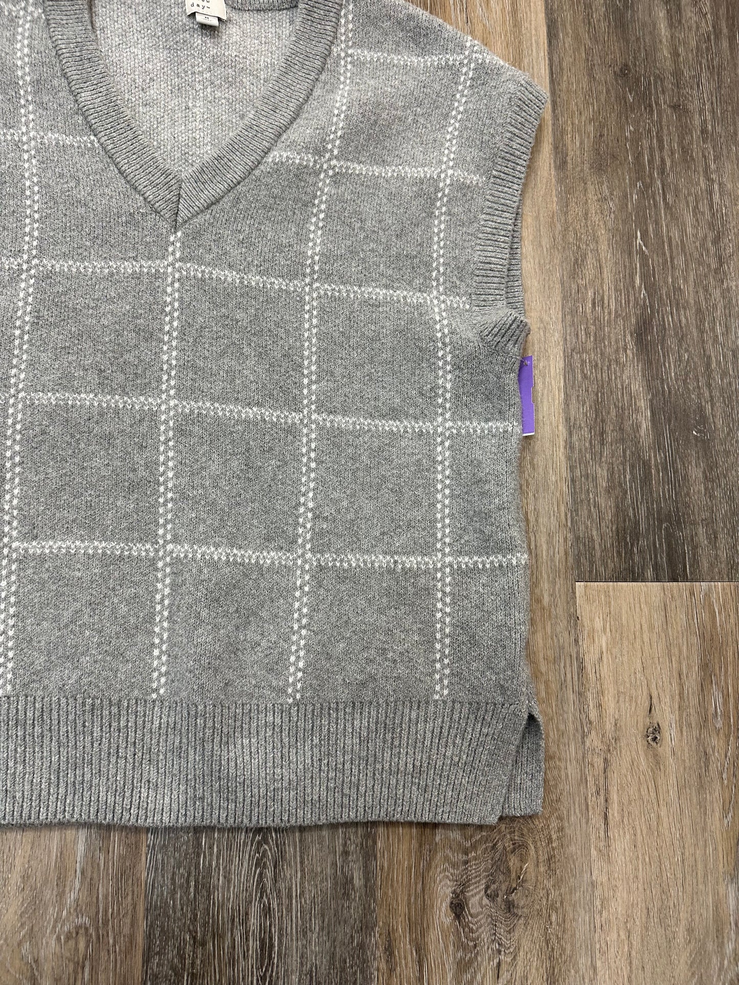 Vest Sweater By A New Day In Grey, Size: M