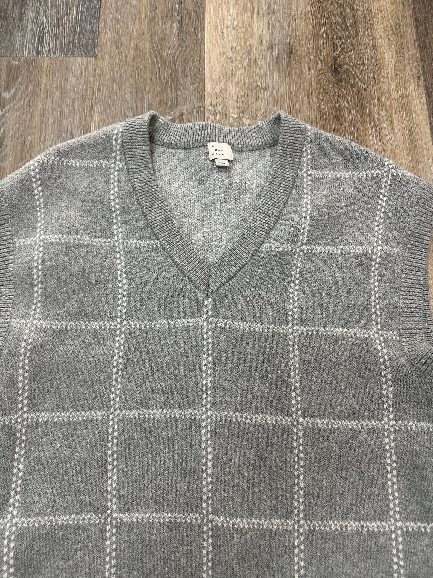 Vest Sweater By A New Day In Grey, Size: M