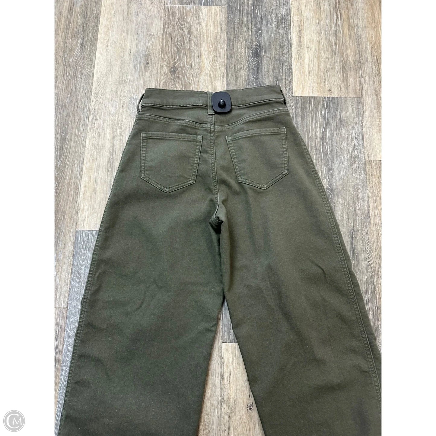 Jeans Straight By Evereve In Green Denim, Size: 0
