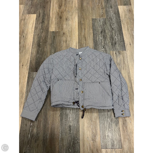 Jacket Puffer & Quilted By Evereve In Striped Pattern, Size: S