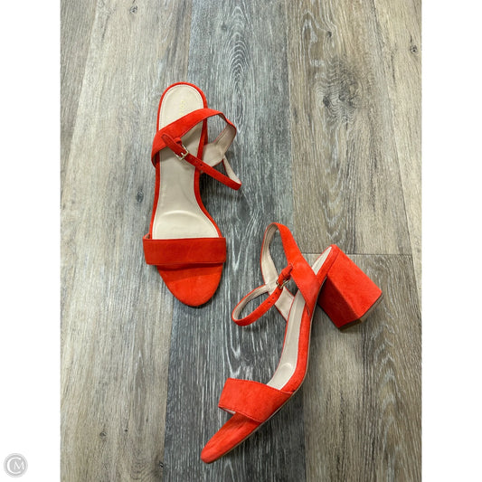 Sandals Heels Block By Cole-haan In Orange, Size: 10