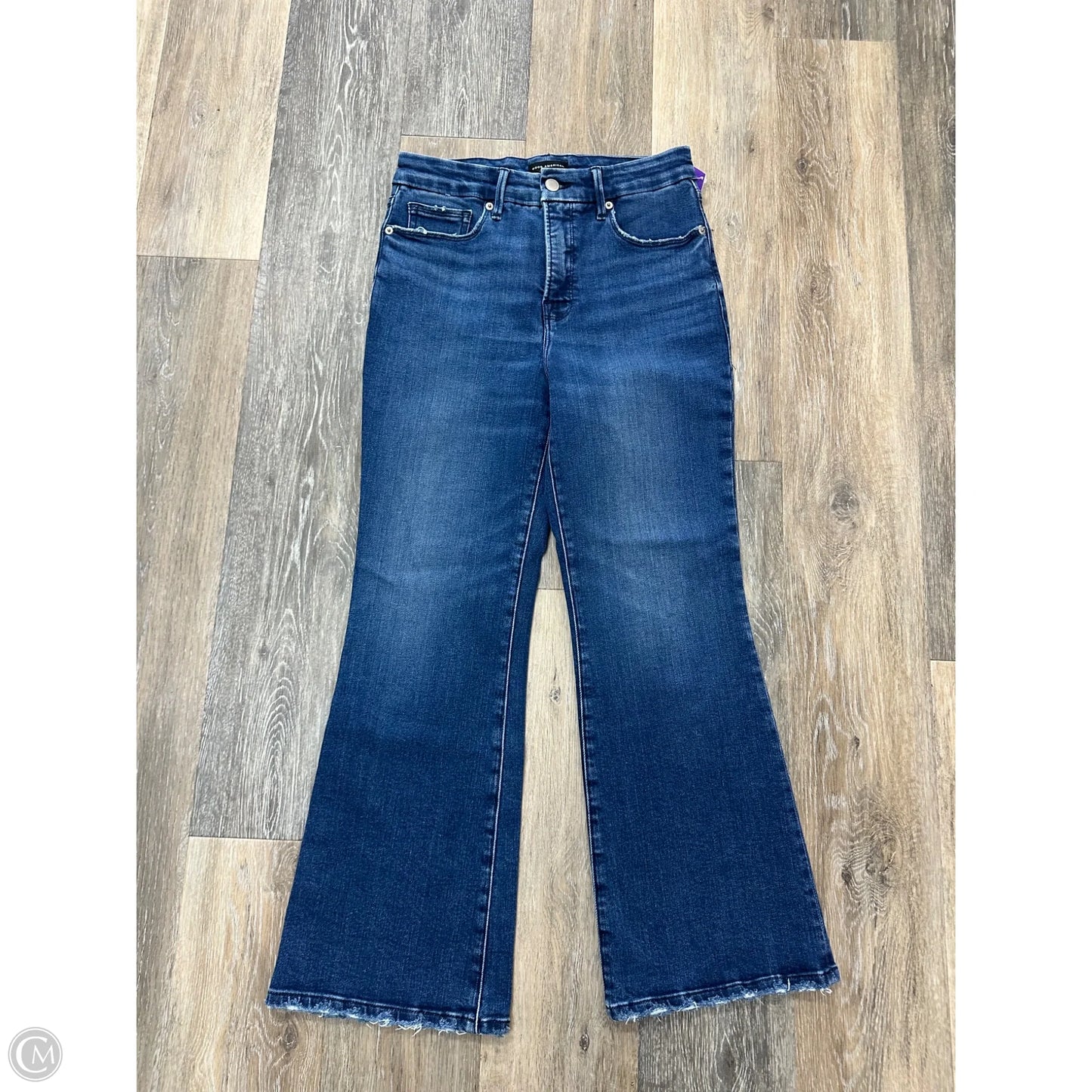 Jeans Straight By Good American In Blue Denim, Size: 6