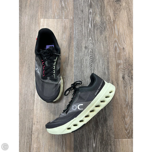 Shoes Athletic By On Cloud In Black & Green, Size: 8