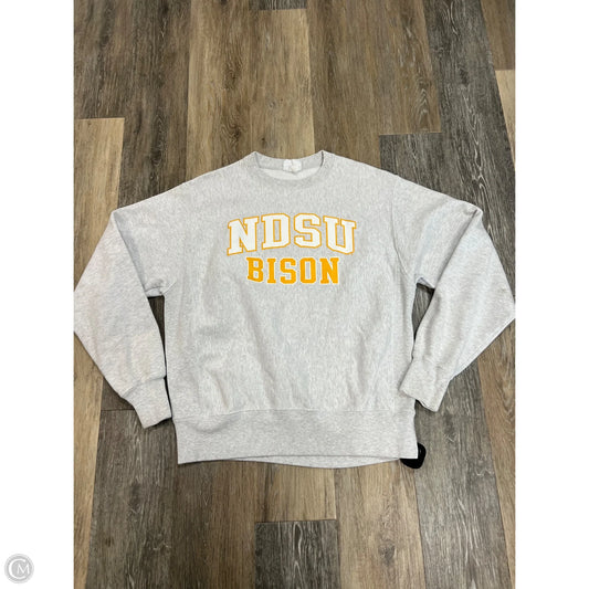 Athletic Sweatshirt Crewneck By Champion In Grey, Size: M